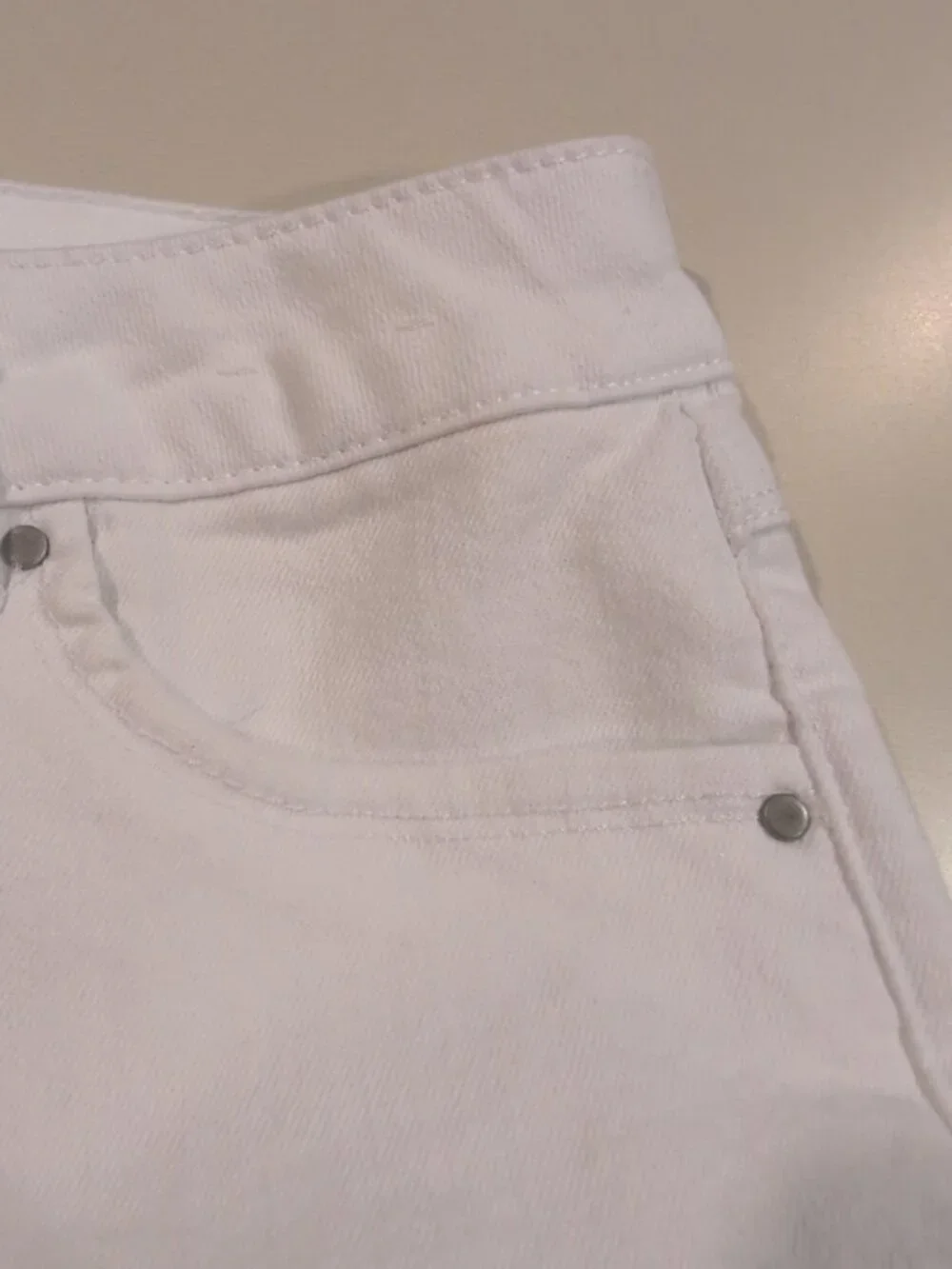 d.jeans Pants Women's Sz 10 White Straight Leg Chino Solid Pocketed - Picture 4 of 9